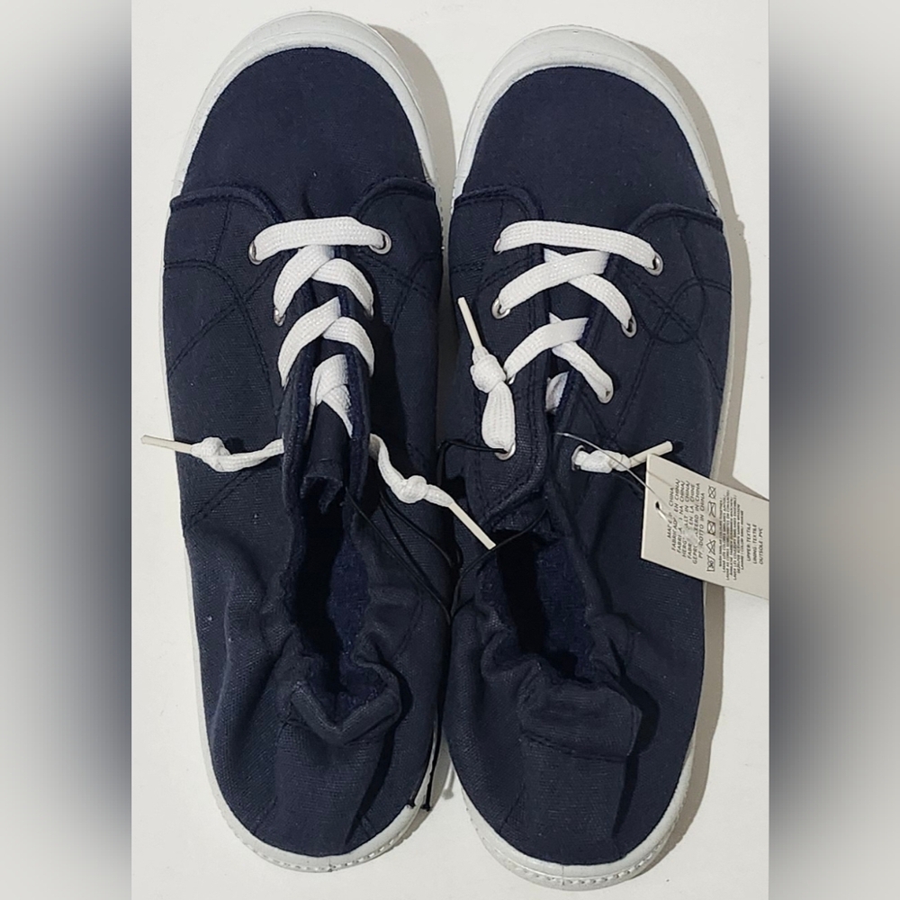 Coasis Womens Navy Slip-On Canvas Shoes with Arch Support Low Top Shoes Size 10
